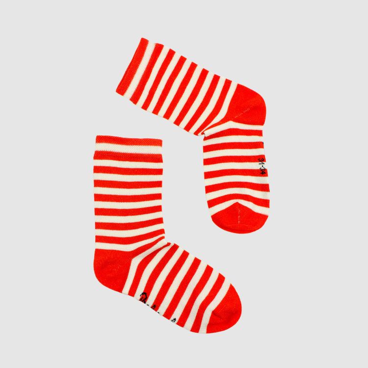 SockiSocks Stripes-RedCream