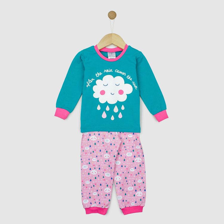 Motiv-Pyjama-Set SpringClouds