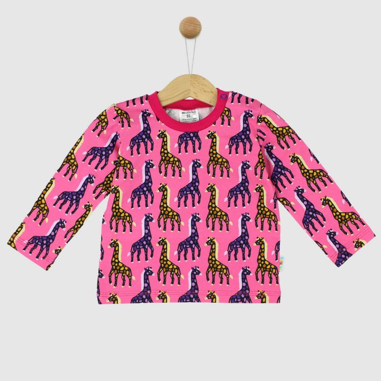 Langarmshirt-Extreme MosaicGiraffs-Pink