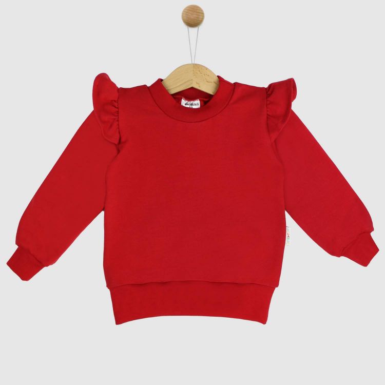 Uni-Volantsweater Rot
