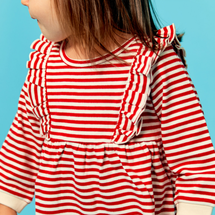 Beautiful-Vivien-Dress Stripes-Red