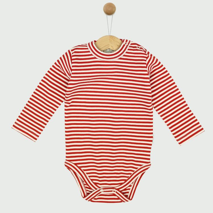 Uni-Langarmbody Stripes-Red 56