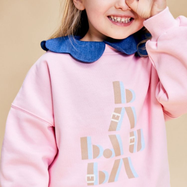 Babauba x MH Sweater Logo-Pastellrosa