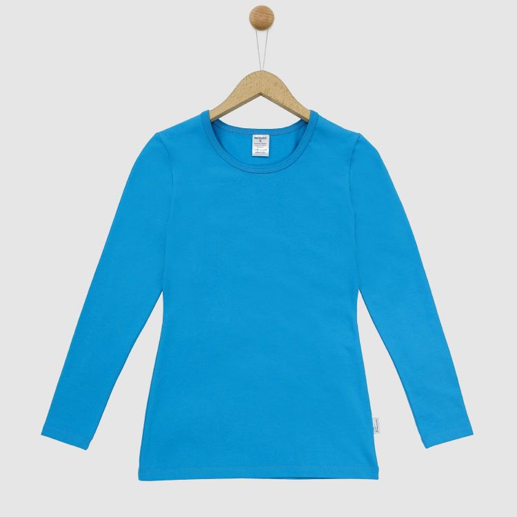 Woman-Uni-Langarmshirt Babyblau