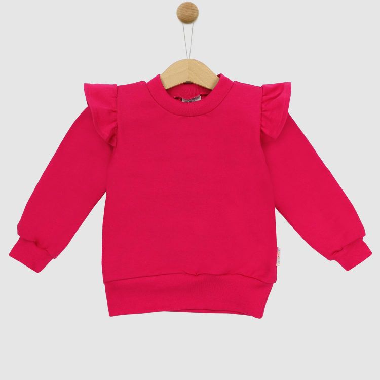 Uni-Volantsweater Pink