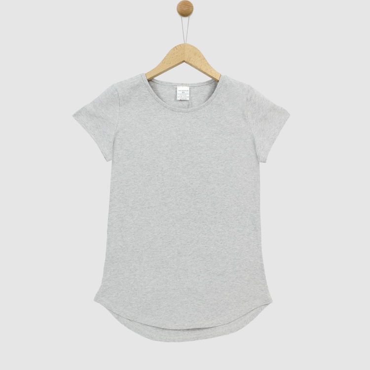 Uni-Woman-Comfy-T-Shirt Grau-Meliert