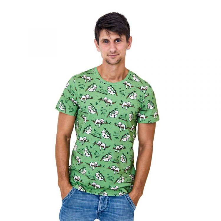 Man-T-Shirt FulltimeChiller-Olivgrün