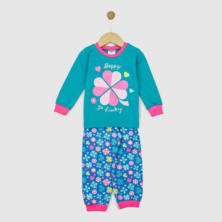 Motiv-Pyjama-Set ColorfulCloverleaves