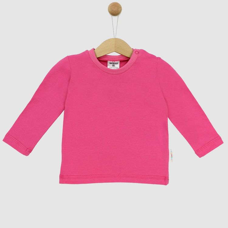 Uni-Langarmshirt Pink