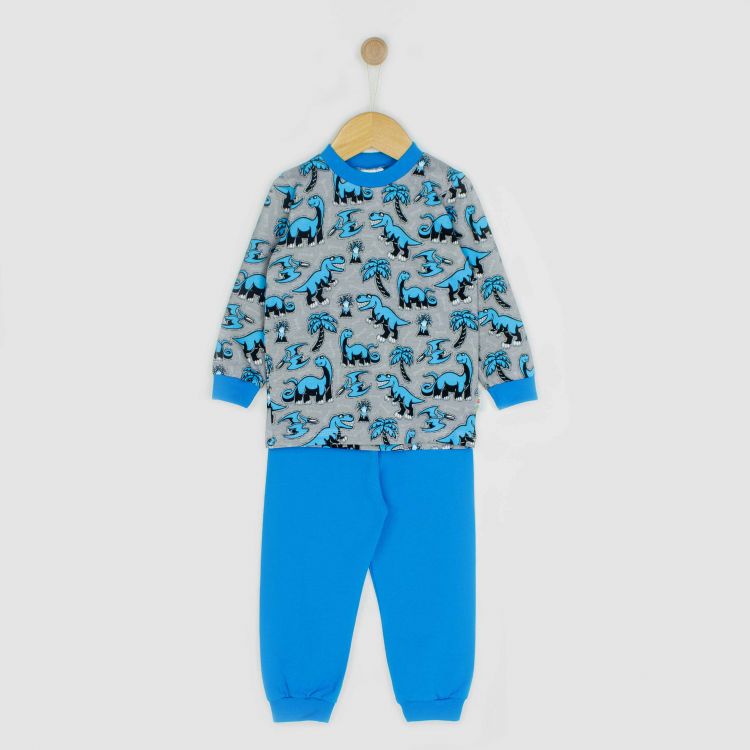 Pyjama-Set Dinos-Bluegrey