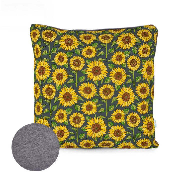 Kuschel-Kissenüberzug Sunflowers-Green