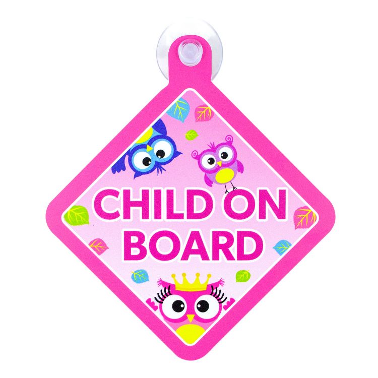 ChildOnBoard BabaubaHoots-Pink