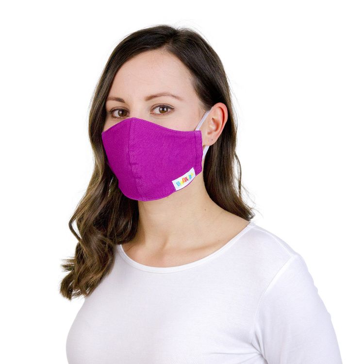 Uni-Mund- und Nasenmaske für Erwachsene mit Gummi Aubergine