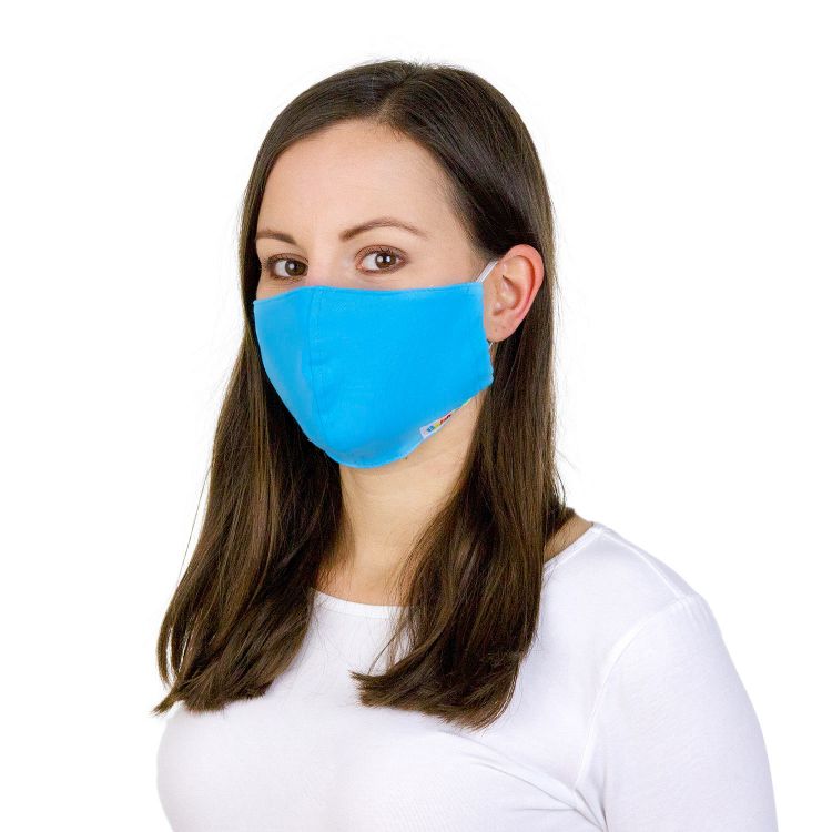 Uni-Mund- und Nasenmaske für Erwachsene mit Gummi Azurblau