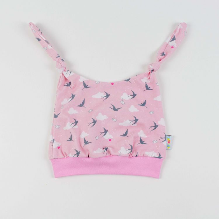 Knotenmütze LovelySwallows-Pink 62/68