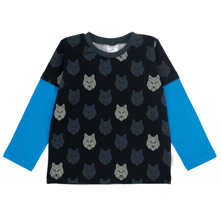 Langarm-T-Shirt BlackWolf-Türkisblau