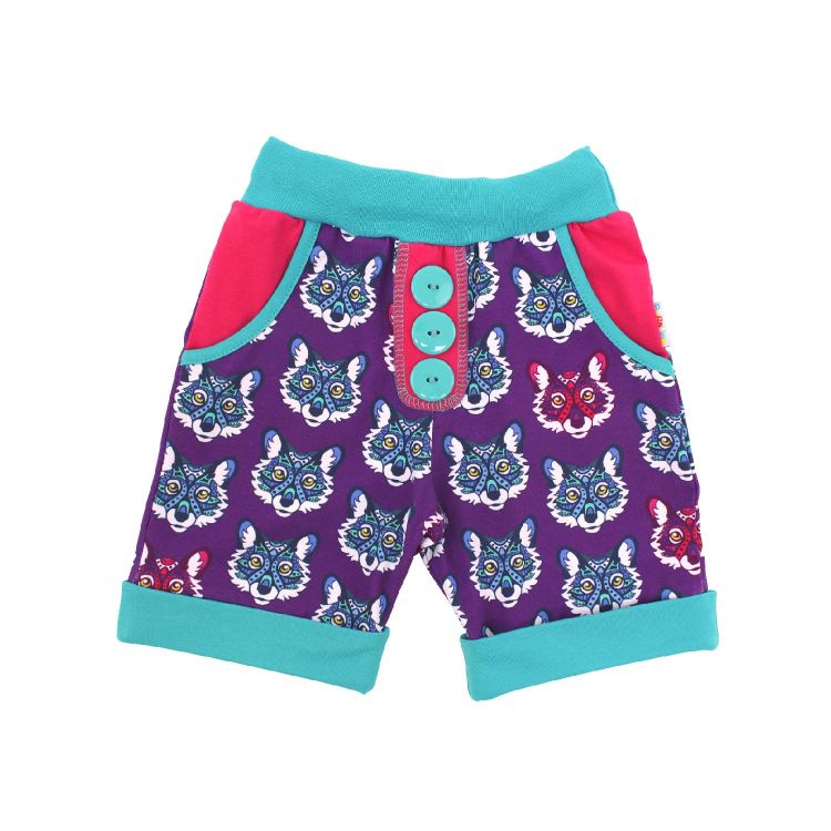 CoolPocketShorts MagicalFoxes-Blue