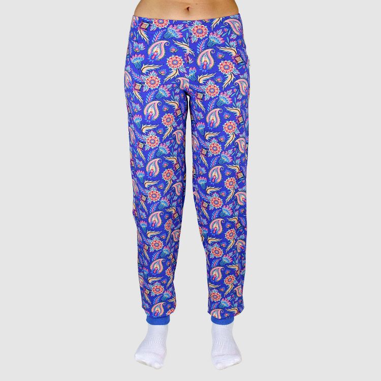 Woman-Schlafhose RoyalFlowers-BlauEdition S
