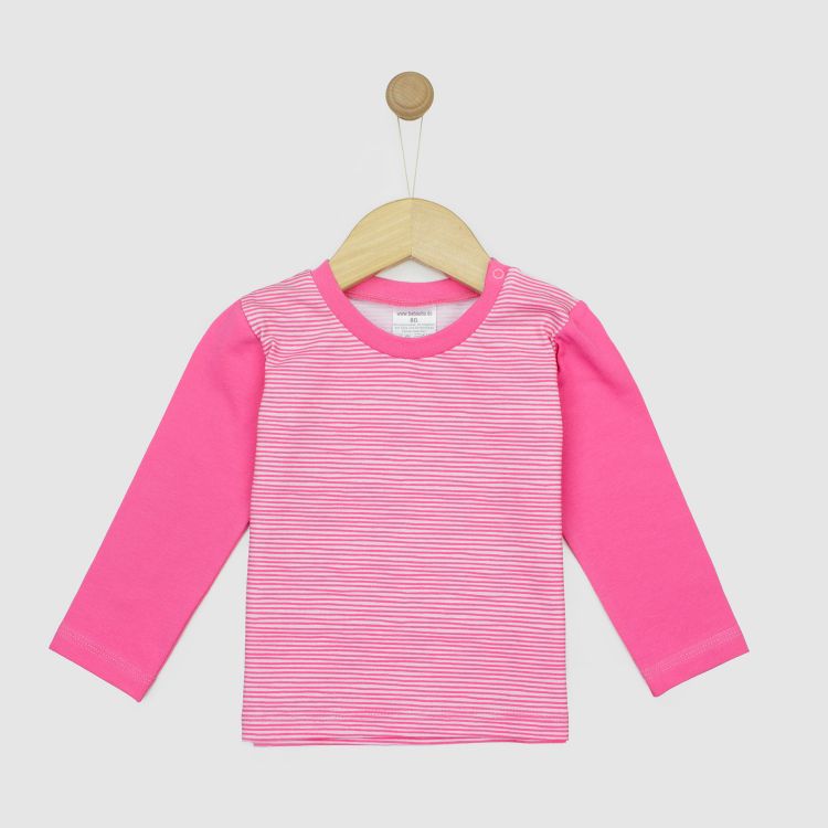 Langarmshirt Stripes-Pink 110