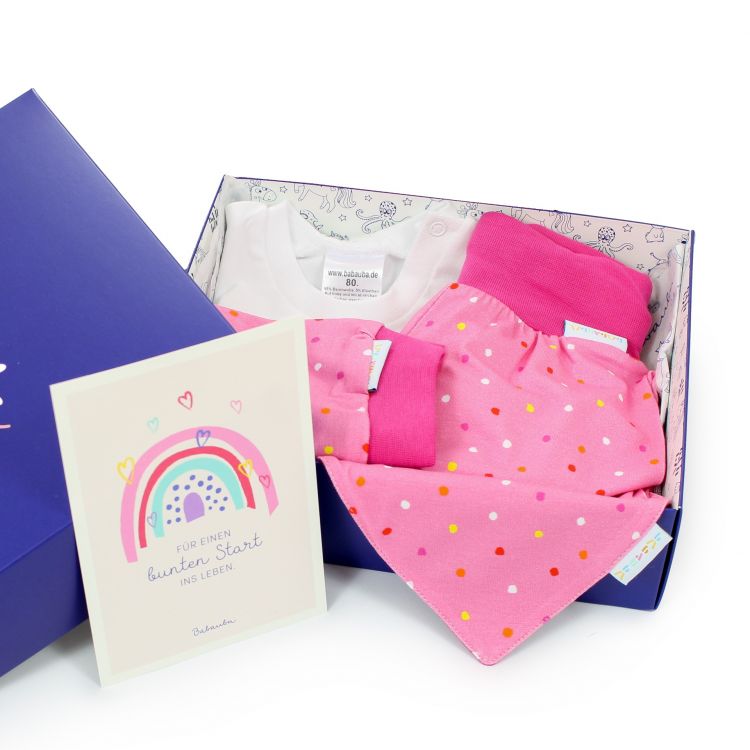 Newborn Set „Baby's first Outfit“ 4-teilig SunsetDots