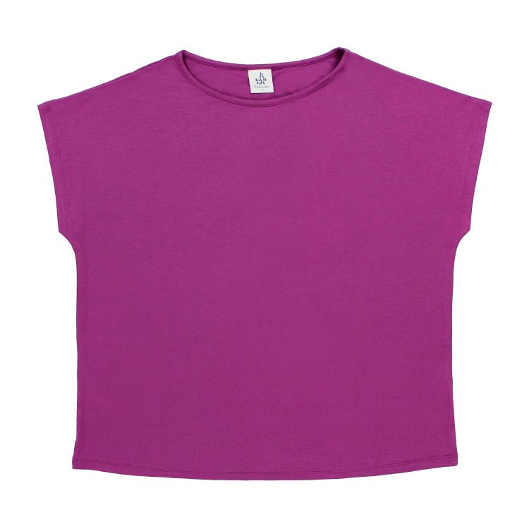 Uni-Viskose-Woman-Shirt Aubergine