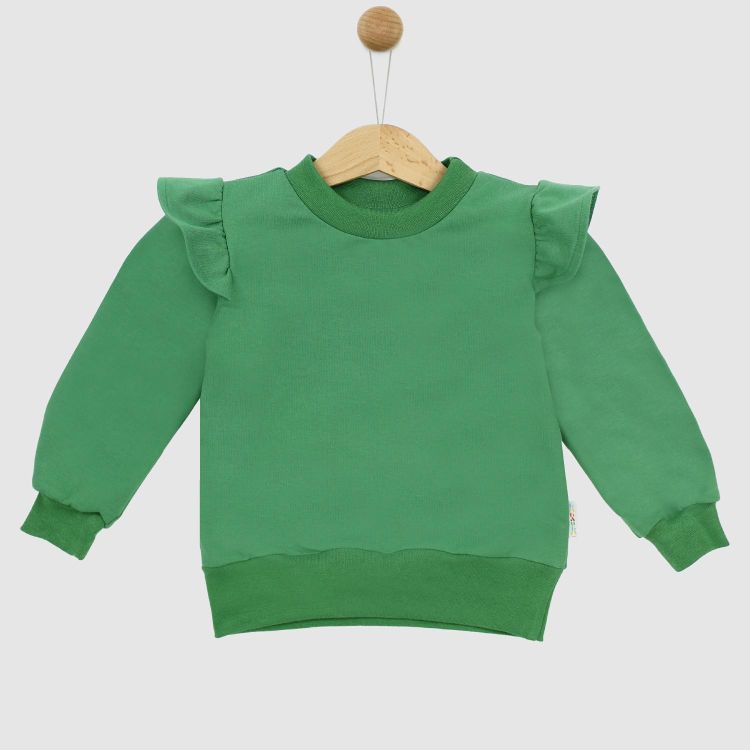 Uni-Volantsweater Olivgrün